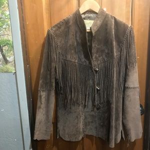 Western Native American like leather coat